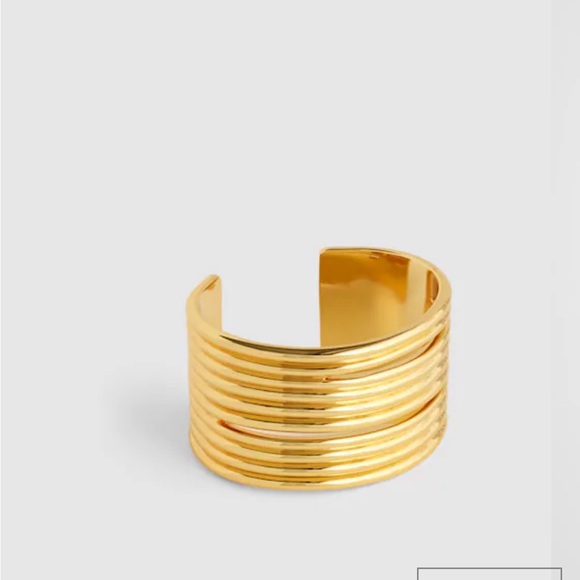 Madewell Jewelry - NWT MADEWELL Gold Ribbed Open Cuff Bracelet